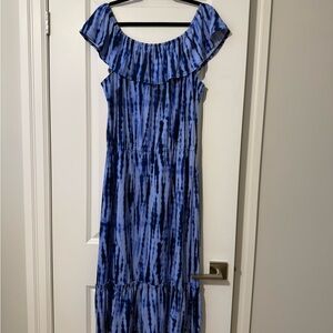MICHAEL Michael Kors Tie-Dye Blue Maxi Dress